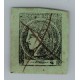 ARGENTINA 1864 GJ 4 CORRIENTES COLOR VERDE AMARILLO ESTAMPILLA TIPO 8 DE LA PLANCHA ENORMES MARGENESU$ 45